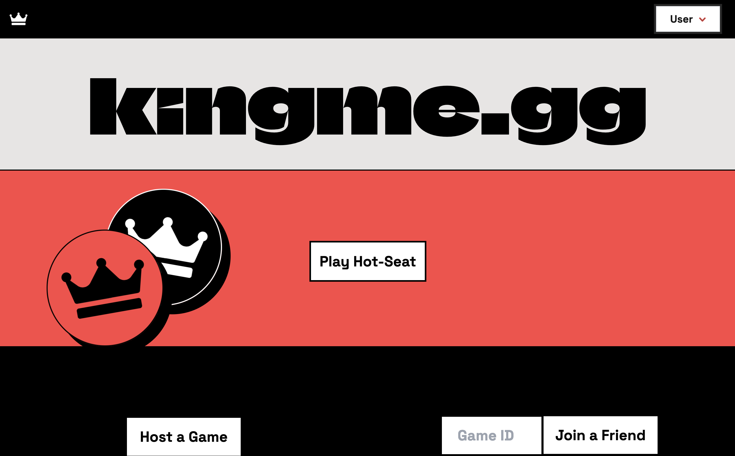 kingme website landing page